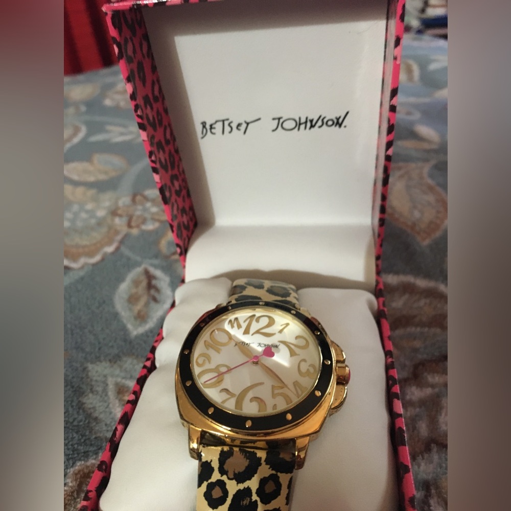 Never worn, Betsey Johnson watch!  Needs battery, otherwise perfect condition!